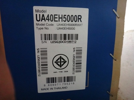 ขออนุญาติขาย ทีวี LED SAMSUNG 40นิ้ว รุ่น UA40EH5000R ยังไม่เคยใช้งาน ประกัน1ปีเต็ม