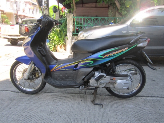 ยังไงก็ขาย Nouvo ตัวเก่า ปี47 ทะเบียน : ภาษี พรบ ไม่ ขาด29-6-56  เอกสารโอนให้ คับผม สภาพเครื่อง : เครื่องดีเดิมๆ ไม่เคยแกะ วิ่งดีไม่มีปัญหา ขี่กลับบ้านได้เลย คาร์บูเรเตอร์: เดินเบานิ่งปกติ ท่อไอเสีย : ท่อเดิมๆ สายพาน : ใช้งานปกติ ชุดเฟื่องท้าย:ไม่หอนไม่ดั