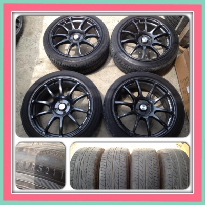 ขายแม็กมือ2 Advan RS ขอบ 17 4รู100 +ยางปี11 ราคา 11,500 บ ถูกๆๆ