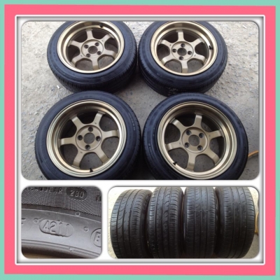 ขายแม็กมือ2 TE37V (K-Speed)ขอบ15 4/100+ ยางปลายปี11. ราคา12,900 บาท