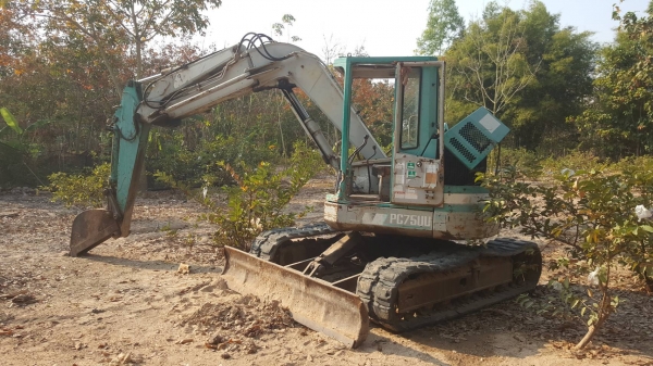 ขาย แบคโฮ KOMATSU PC75UU-1 สภาพดีพร้อมใช้งาน เครื่องดี ปั้มดี ช่วงล่างเต็ม เอกสารใบซื้อขาย