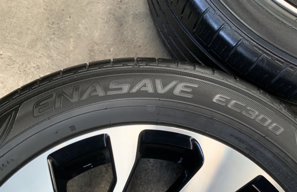 ล้อแม็ก Honda Civic FC ขอบ 16 สีดำหน้าเงา พร้อมยาง 215-55-16 Dunlop ปี 16