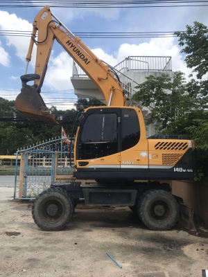 ขายรถแบคโฮล้อยาง HYUNDAI R140 W สวยเอกสารทะเบียน