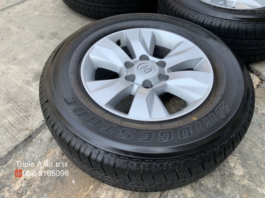 ล้อแม็กป้ายแดง Toyota Revo ขอบ 17 พร้อมยางป้ายแดง 265-65-17 Bridgestone ปี 19 สวยกริ๊บๆ ล้อแม็กป้ายแดง Toyota Revo ขอบ 17 พร้อมยางป้ายแดง 265-65-17 Bridgestone ปี 19 สวยกริ๊บๆ