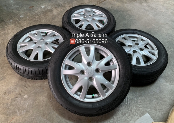 ล้อแม็ก Honda Brio ขอบ 14 พร้อมยาง 175-65-14 Michelin ปี 17