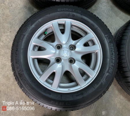 ล้อแม็ก Honda Brio ขอบ 14 พร้อมยาง 175-65-14 Michelin ปี 17 ล้อแม็ก Honda Brio ขอบ 14 พร้อมยาง 175-65-14 Michelin ปี 17