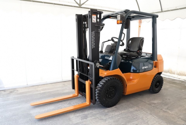 Toyota 7FD20 ขนาดยก2ตัน เสายกสูง3เมตร เครื่องยนต์ดีเซล สวย แห้ง เดิมจากญี่ปุ่น