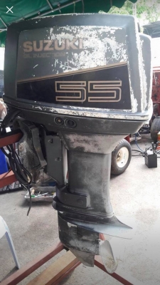 ขาย เครื่องเรือ Suzuki 55 แรง ทริมผุเครื่องติดปกติ เก่าญี่ปุ่น ราคา 32,000