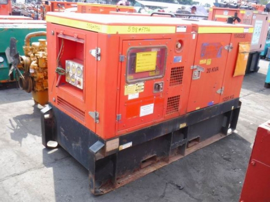 ขายเครื่องปั่นไฟขนาด 20 KVA. ยี่ห้อ PROMAC รุ่น S20KS สามารถผลิตกระแสไฟฟ้าได้ทั้งไฟ 1 เฟส 220-240V. และ ไฟ 3 เฟส 380-400V. เชื้อเพลิงดิเซล เครื่องยนต์ดีเซลขนาด 4 สูบ สินค้าเดิมๆเก่านอก ทดสอบแล้วใช้งานได้จริง