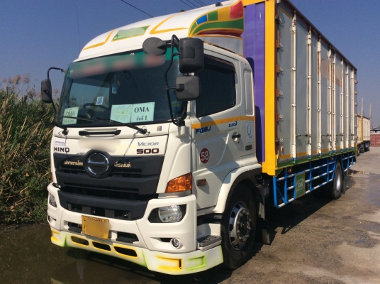 ขายหกล้อตู้สิบบานHINO Victor FG8J 240แรงปี59 ป้ายแดงมือเดียว