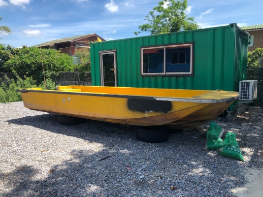 ขาย เรือไฟเบอร์ท้องแบน 6.40x2.20 เมตร ราคา35,000