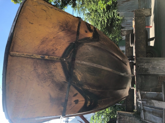 ขาย เรือไฟเบอร์ท้องแบน 6.40x2.20 เมตร ราคา35,000