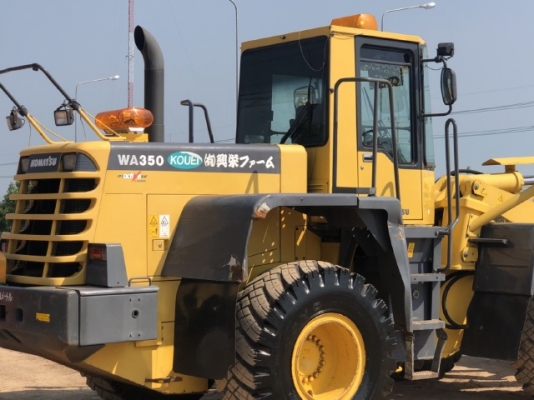 ขายรถตักล้อยาง KOMATSU WA350-3 นำเข้าเองจากญี่ปุ่น สภาพสวยพร้อมใช้งาน มีVDOการทำงานครับ