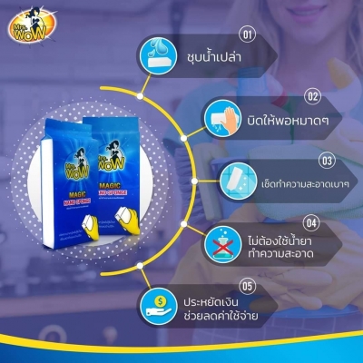 Mrs. Wow ฟองน้ำมหัศจรรย์ ซื้อน้อยถูก ซื้อเยอะยิ่งถูก Mrs. Wow ฟองน้ำมหัศจรรย์ ซื้อน้อยถูก ซื้อเยอะยิ่งถูก