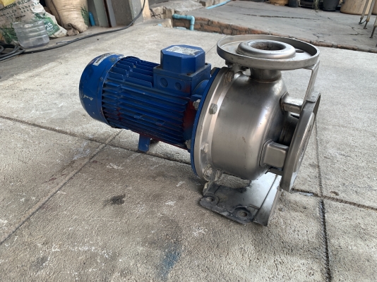 ขายปั๊มน้ำหอยโข่งหัวปั๊มสแตนเลส Ebara 4HP. 380V 65x50/125 made in Italy ขนาดเข้า 2.5นิ้ว ออก 2นิ้ว สภาพสวยเดิมๆ หมุนนิ่ม พร้อมใช้งาน
