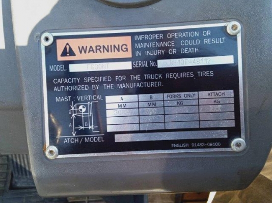 Mitsubishi FG30NT #48112 ฟอร์คลิฟต์ 3 ตัน ระบบแก๊ส โทร. 080-6565422 (หนิง)