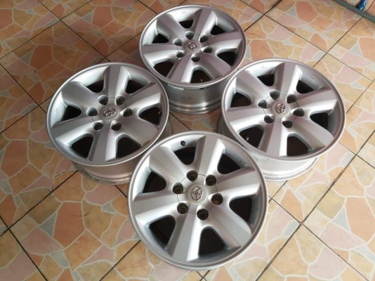 ล้อแม็กเปล่า Toyota Fortuner ขอบ 17*7.5,ET30,6h139.7 สภาพสวย เดิมๆ ขายถูกๆ ทั้งชุด 4800.-NET *** ใส่ฟรี รับเทิร์น รับบัตรเครดิตทุกธนาคาร(ไม่ชาร์จ) ส่งได้ทั่วไทย