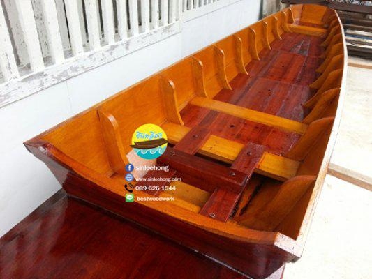 เรือไม้ตะเคียน ยาว 5 เมตร มีแพนเรือ สวยมาก (ส่งทั่วประทศ)
