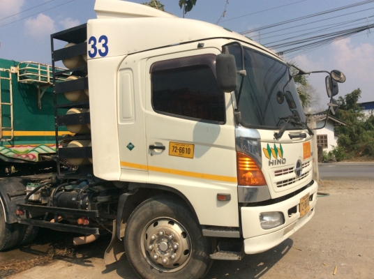 ขายสิบล้อหัวลากHINO mega260 ซีรี่ย์ก๊าซโรงงานปี53พร้อมหางดั้มอู่พานทองทรัคยาว7.60เมตรปี60