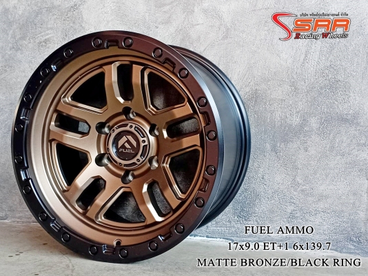 FUEL AMMO D702 ขอบ17 ET+1 6x139.7 MATTE BRONZE/BLACK RING