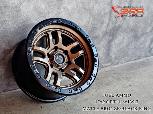 FUEL AMMO D702 ขอบ17 ET+1 6x139.7 MATTE BRONZE/BLACK RING