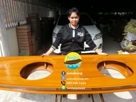 ขายเรือไม้ เรือหลุม 2 หลุม สำหรับขายก๋วยเตี๋ยวเรือ (ส่งทั่วประเทศ)