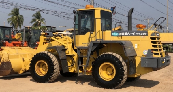 ขายรถตักล้อยาง KOMATSU WA350-3 นำเข้าเองจากญี่ปุ่น สภาพสวยพร้อมใช้งาน มีVDOการทำงานครับ