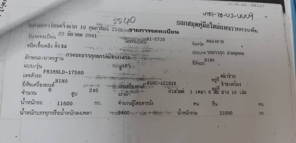สิบล้อดั๊มแม่ลูก HINO FM3M 2 เพลา หัวบาง ยางดี ครัชซีสวย ลูกพ่วง 2 เพลา อู่พนัส รถพร้อมใช้งาน เอกสาร สิบล้อดั๊มแม่ลูก HINO FM3M 2 เพลา หัวบาง ยางดี ครัชซีสวย ลูกพ่วง 2 เพลา อู่พนัส รถพร้อมใช้งาน เอกสาร