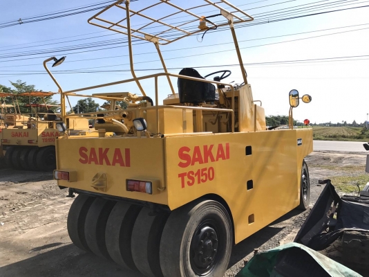 รถบดล้อยาง9ล้อ SAKAI TS150 พวงมาลัยเพาวเวอร ระบบน้ำครบ เอกสารเล่มทะเบียน พร้อมลงงาน..
