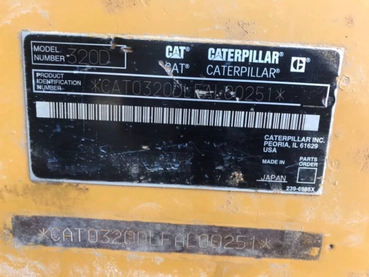 Cat320 Dกระบบอกดำ ใช้งาน 10340ช.ม เครื่องดี ไฟฟ้าครบแอร์เย็น โซ่บาง เอกสารเล่มทะเบียน Cat320 Dกระบบอกดำ ใช้งาน 10340ช.ม เครื่องดี ไฟฟ้าครบแอร์เย็น โซ่บาง เอกสารเล่มทะเบียน