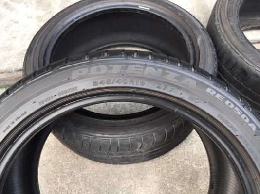 ขายยาง Bridgestone Potenza Re050a-หน้า245/40/18&gt;หลัง265/35/18 สนใจโทร0879050181.จัดส่งได้ทั่วไทย
