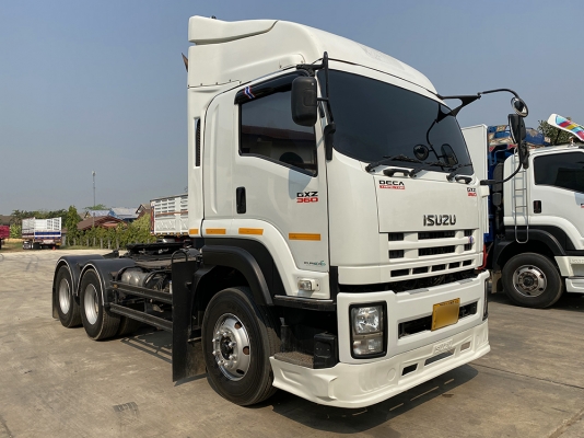 ISUZU 360 ท่อไอดีทอง พร้อมหางพื้นเรียบพนัสปี 60 ยาว 12.50 เมตร พื้นกระบะเรียบเนียน บรรทุกของได้ 33 ต