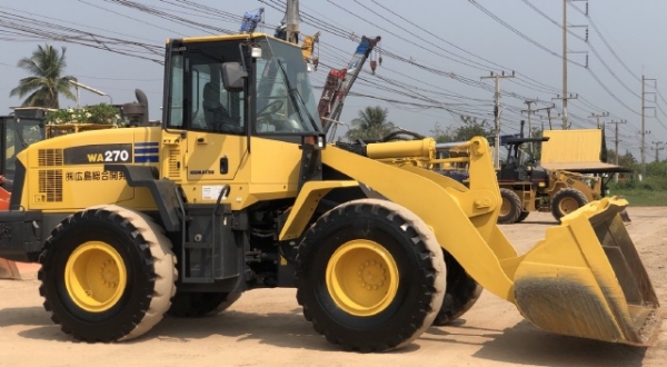 ขายรถตักล้อยาง KOMATSU WA270-5 นำเข้าเองจากญี่ปุ่น สภาพสวยพร้อมใช้งาน มีVDOการทำงานครับ