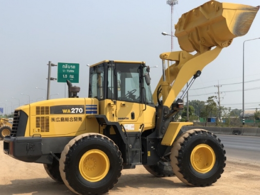ขายรถตักล้อยาง KOMATSU WA270-5 นำเข้าเองจากญี่ปุ่น สภาพสวยพร้อมใช้งาน มีVDOการทำงานครับ