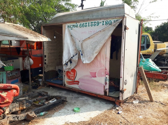 ขาย ตู้บรรทุก ตู้แห้ง ตู้ออฟฟิต ตู้นอน ประตูสไลด์ 1 ข้าง ประตูเปิดท้าย 1.70x3.20 ม พื้นเหล็กลอน ใส่รถบรรทุก 4 ล้อกลาง 6 ล้อเล็ก