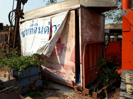 ขาย ตู้บรรทุก ตู้แห้ง ตู้ออฟฟิต ตู้นอน ประตูสไลด์ 1 ข้าง ประตูเปิดท้าย 1.70x3.20 ม พื้นเหล็กลอน ใส่รถบรรทุก 4 ล้อกลาง 6 ล้อเล็ก