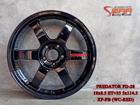 PREDATOR PD-28 ขอบ18 ET+35 5x114.3 XP-FB (WC-RED) PREDATOR PD-28 ขอบ18 ET+35 5x114.3 XP-FB (WC-RED)