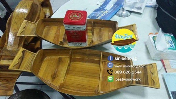เรือไม้สัก ยาว 50 ซม (ส่งทั่วประเทศ)