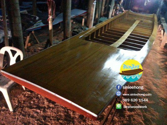 เรือไม้ตะเคียนทอง ยาว 8 เมตร 15-20 คน (ส่งทั่วประเทศ)