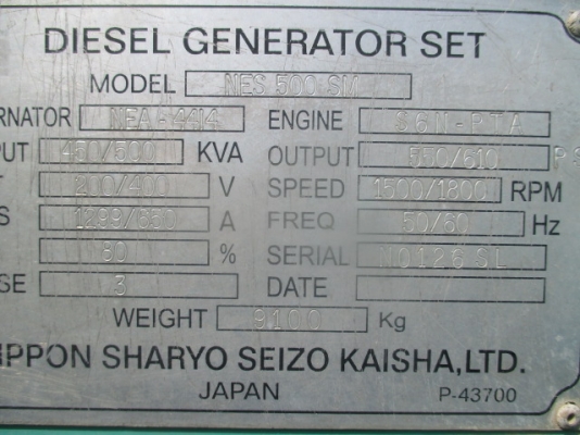 ขายถูก!! ปั่นไฟ นิปปอน NES500 เก่านอกแท้