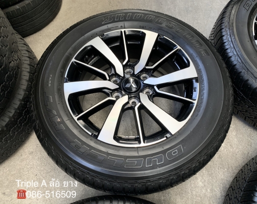 ล้อแม็ก Mitsu All New Pajero Sport ตัวท๊อป ขอบ 18 พร้อมยาง 265-60-18 Bridgestone ปลายปี 15 ล้อแม็ก Mitsu All New Pajero Sport ตัวท๊อป ขอบ 18 พร้อมยาง 265-60-18 Bridgestone ปลายปี 15