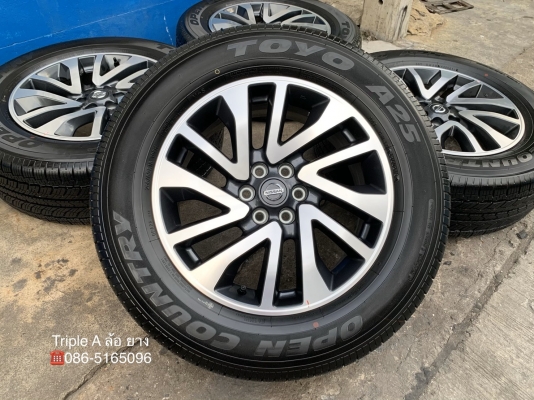 ล้อแม็กป้ายแดง Nissan Navara Caliber NP300 ขอบ 18 พร้อมยางป้ายแดง 255-60-18 TOYO ปี 19 สวยกริ๊บ