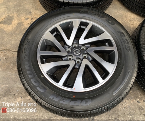 ล้อแม็กป้ายแดง Nissan Navara Caliber NP300 ขอบ 18 พร้อมยางป้ายแดง 255-60-18 TOYO ปี 19 สวยกริ๊บ