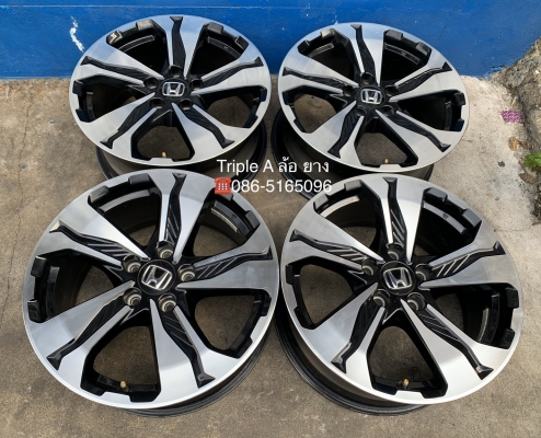 ล้อแม็ก 5รู114 Honda CRV ขอบ 17 สีดำหน้าเงา
