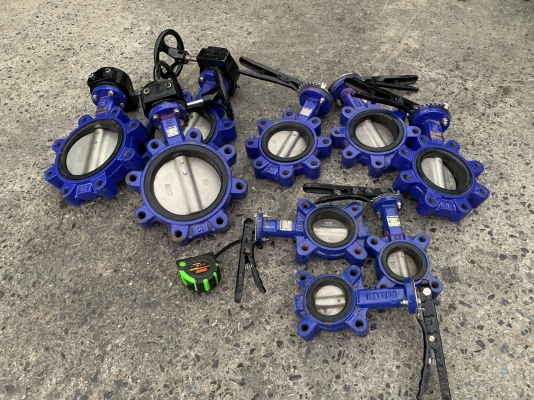 ขายวาล์วผีเสื้อสแตนเลส Mueller Valve USA. ขนาด 6นิ้ว , 4นิ้ว , 3นิ้ว , 2นิ้ว **ของใหม่ไม่เคยใช้งาน** ทนแรงดันสูง 200PSI หมุนนิ่ม พร้อมใช้งาน