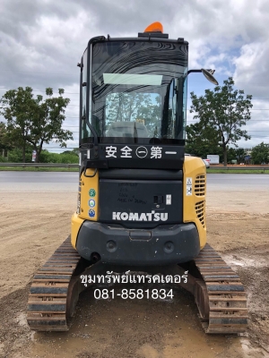 ขายแมคโคร komatsu PC35MR-2 รุ่นใหม่ ระบบดี ตู้เก๋งยกเก๋งได้ นำเข้าเอง พร้อมใช้ โทร 081-8581834