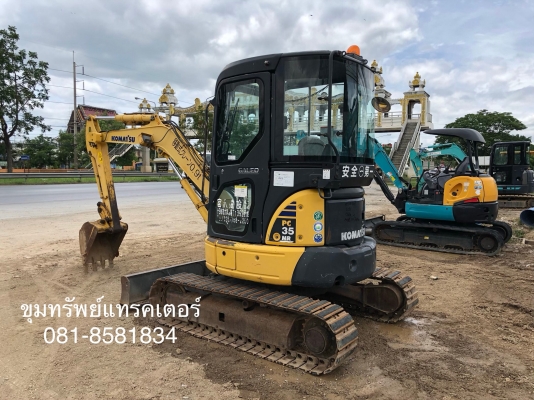 ขายแมคโคร komatsu PC35MR-2 รุ่นใหม่ ระบบดี ตู้เก๋งยกเก๋งได้ นำเข้าเอง พร้อมใช้ โทร 081-8581834