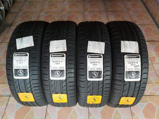 ยางใหม่ตกปี ยางค้างสต็อค Continental ContiSportContact5 225/60R18 ผลิตกลางปี 2017 ประกันบวม 2 ปีเต็ม ขายถูก 4 เส้น 7990.- NET ใส่ถ่วงฟรี รับบัตร ส่งทั่วไทย