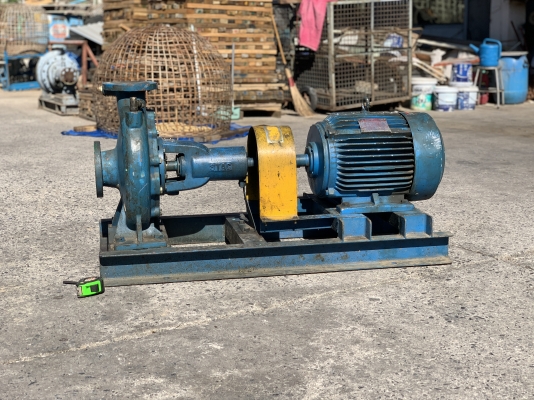 ขายปั๊มน้ำหอยโข่ง Stac ขนาดเข้า 3นิ้ว ออก 2.5นิ้ว made in Italy ใบพัดทองเหลือง พร้อมมอเตอร์ Mitsubishi 15HP. 1450rpm. 380V รุ่นใบพัดใหญ่ส่งน้ำไกล สภาพสวยใหม่มาก หมุนนิ่ม พร้อมใช้งาน