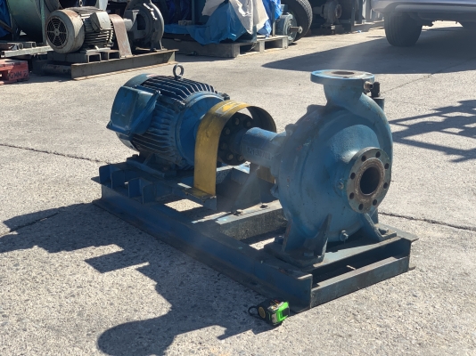 ขายปั๊มน้ำหอยโข่ง Stac ขนาดเข้า 3นิ้ว ออก 2.5นิ้ว made in Italy ใบพัดทองเหลือง พร้อมมอเตอร์ Mitsubishi 15HP. 1450rpm. 380V รุ่นใบพัดใหญ่ส่งน้ำไกล สภาพสวยใหม่มาก หมุนนิ่ม พร้อมใช้งาน